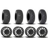 System 3 SB-5 Beadlock Matte Black 15" Wheels And SS360 Sand/Snow Tires [32x10-15] ,[32x12-15]