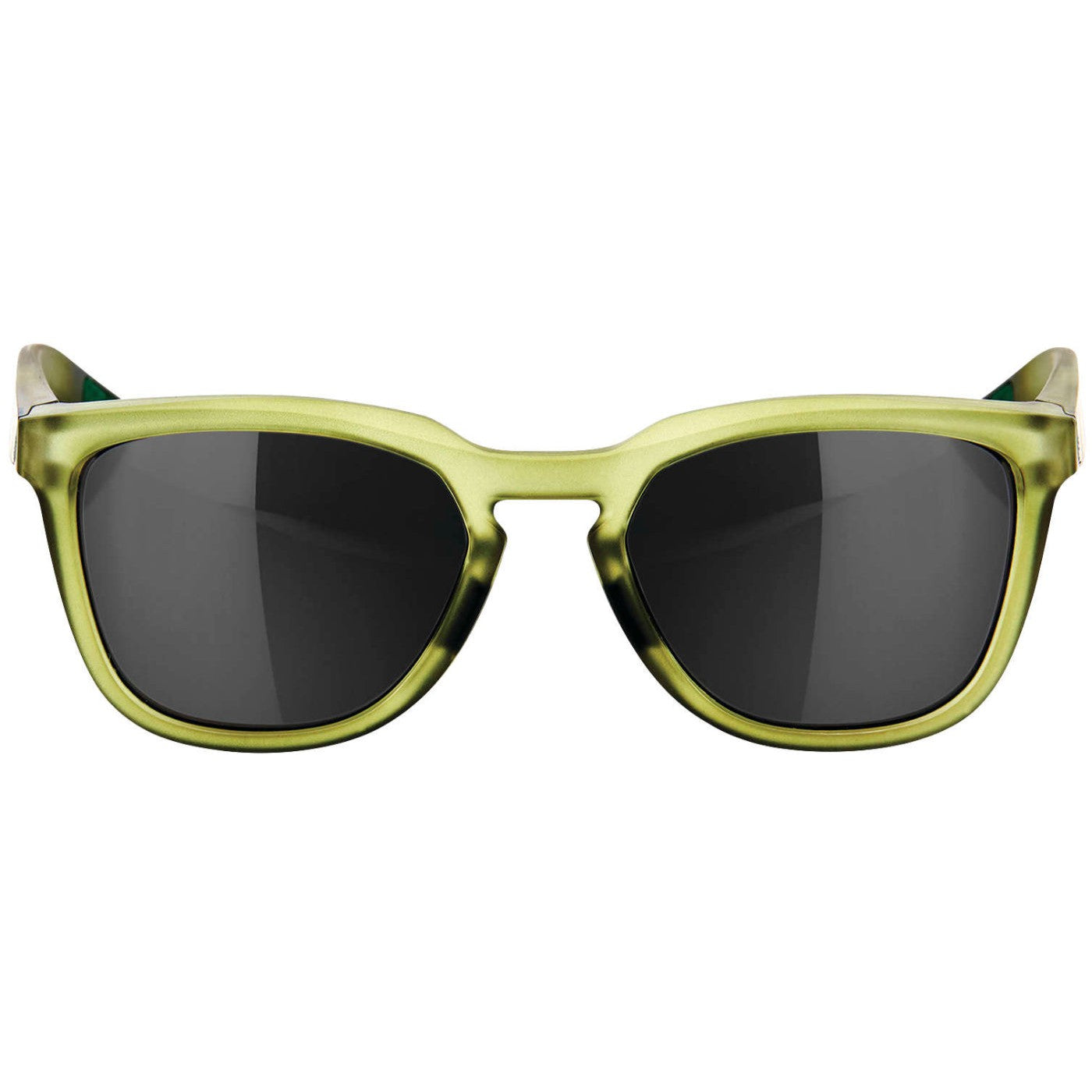 100% Hudson Sunglasses Matte Translucent Olive Slate with Black Mirror Lens - 61028-296-61