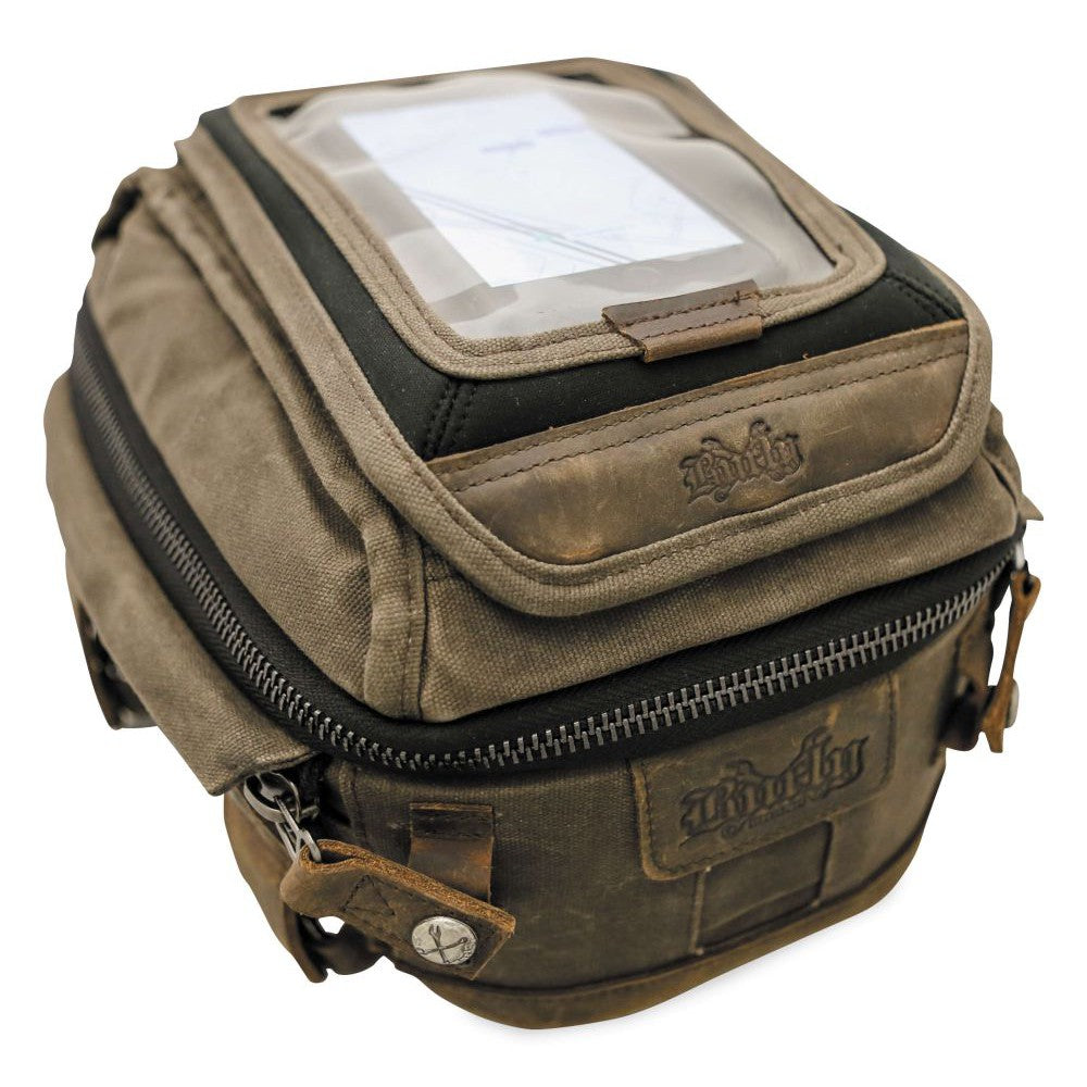 Burly Brand Voyager Tank/Tail Bag Dark Oak - B15-1010D