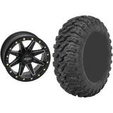 Set of 2 Mounted Wheel and Tire Kit Wheel: 14x7 5+2 4/115 Tire: 26x9-14 8 Ply