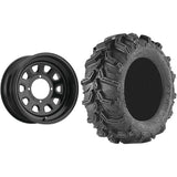 Set of 2 Mounted Wheel and Tire Kit Wheel: 14x7 5+2 4/110 Tire: 27x11-14 6 Ply