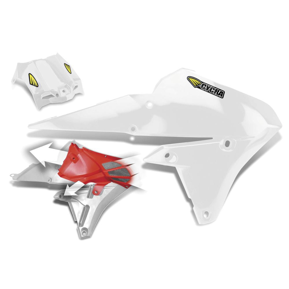 Cycra Powerflow Intake Radiator Shroud White - 1CYC-1782-42