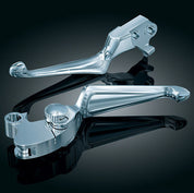 Harley XL883R 2004-2007Boss Blades w/Adjustable Clutch Lever Chrome by Kuryakyn
