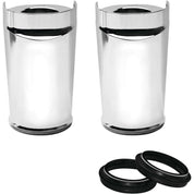 Arlen Ness Smooth Chrome Fat Tire Fork Boots 20-043