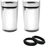 Arlen Ness Smooth Chrome Fat Tire Fork Boots 20-043