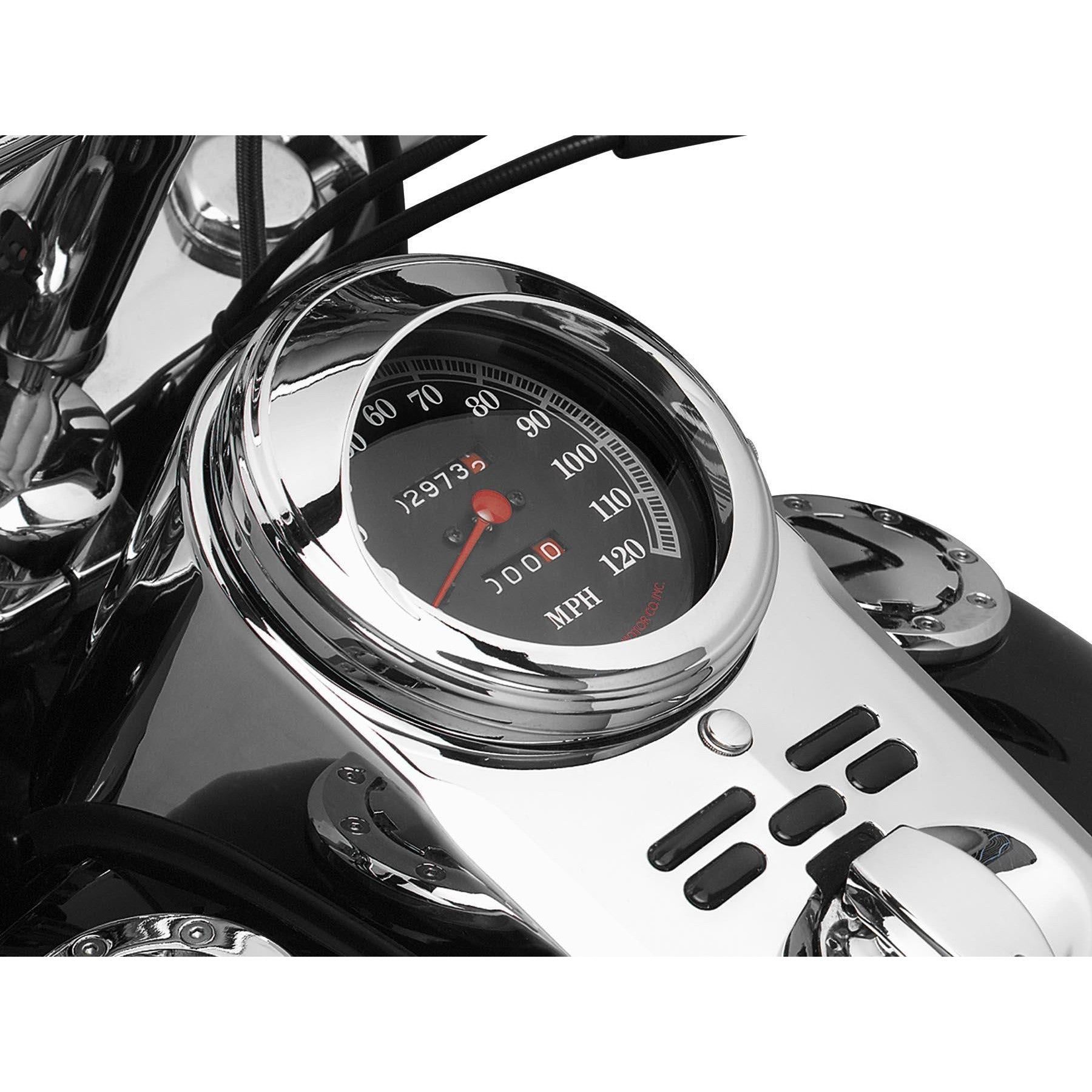 New Harley-Davidson FLSTF Fat Boy 1990-2013Speedometer Visor Chrome by Kuryakyn