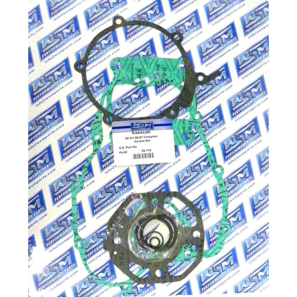 WSM Complete Gasket Kit For Kawasaki 80 KX 86-87 25-710