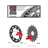 Kit de cadena 520 BMOR, piñón delantero y trasero para YAMAHA YFZ350 Banshee 1987-1988