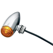 Kuryakyn Chrome Super Bright Amber LED Mini Bullets Turn Signals Indicator Set