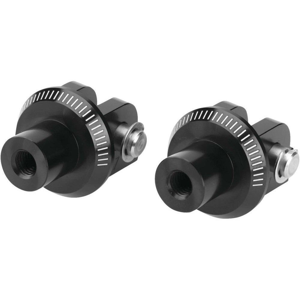 Puig Adventure Footpeg Adaptors Black Front - 6457N