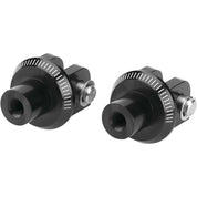 Puig Adventure Footpeg Adaptors Black Front - 6457N
