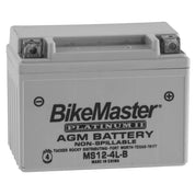 BikeMaster AGM 12V Platinum Battery For Aprilia Mojito 50 Custom 2000-2005 Grey