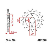 Steel Front Sprocket 15T for Street HONDA CMX250C/CD Rebel 1985-2005