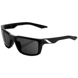 100% Daze Sunglasses Black with Smoke Lens - 61030-100-57