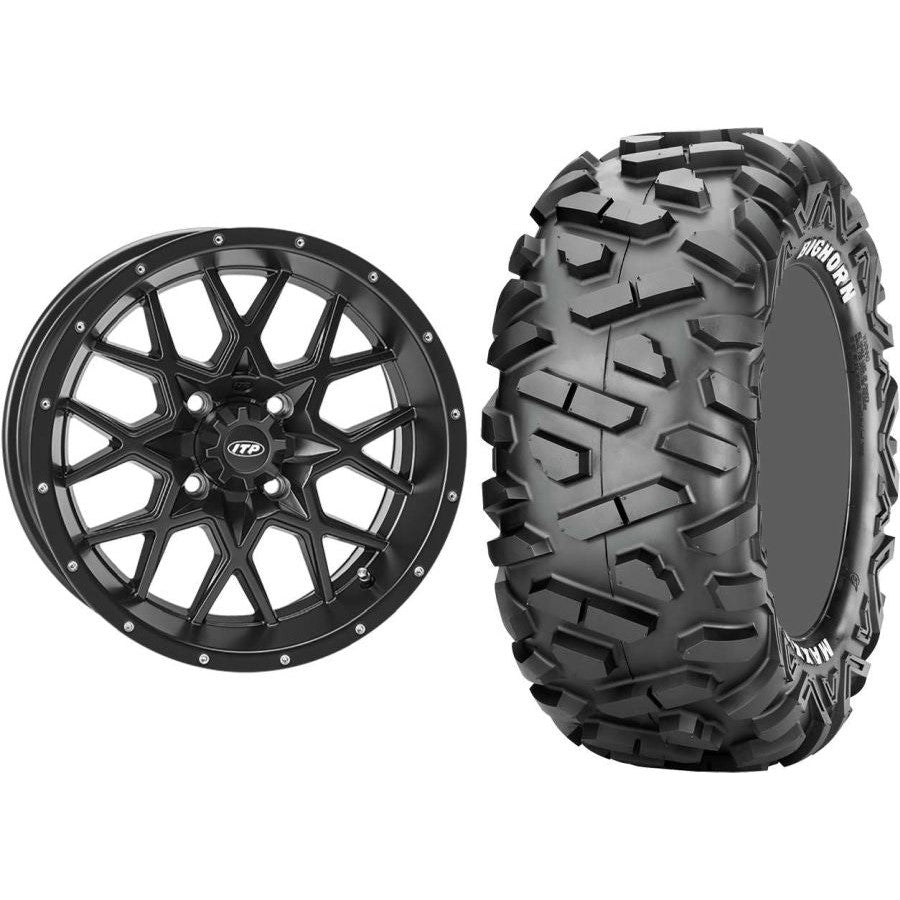 Set of 2 Mounted Wheel and Tire Kit Wheel: 14x7 4+3 4/156 Tire: 29x11-14 6 Ply