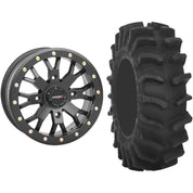 Set of 2 Mounted Wheel and Tire Kit Wheel: 14x7 4+3 4/137 Tire: 29x9.5-14 8 Ply