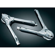 KURYAKYN CHROME SWINGARM COVERS FOR 2008-2017 HARLEY DAVIDSON SOFTAILS SET 7815