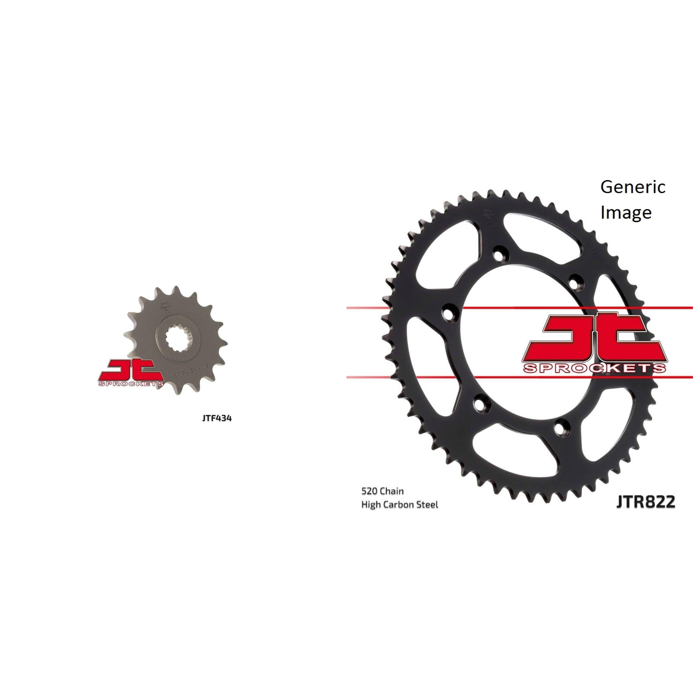 JT SPROCKETS Front and Rear Steel Sprocket Kit for OffRoad SUZUKI DR400 1980