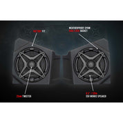 SSV Works Unloaded 10" Subwoofer Enclosure W/ 2 Speaker Audio Kit For Kawasaki KRF1000 20-22