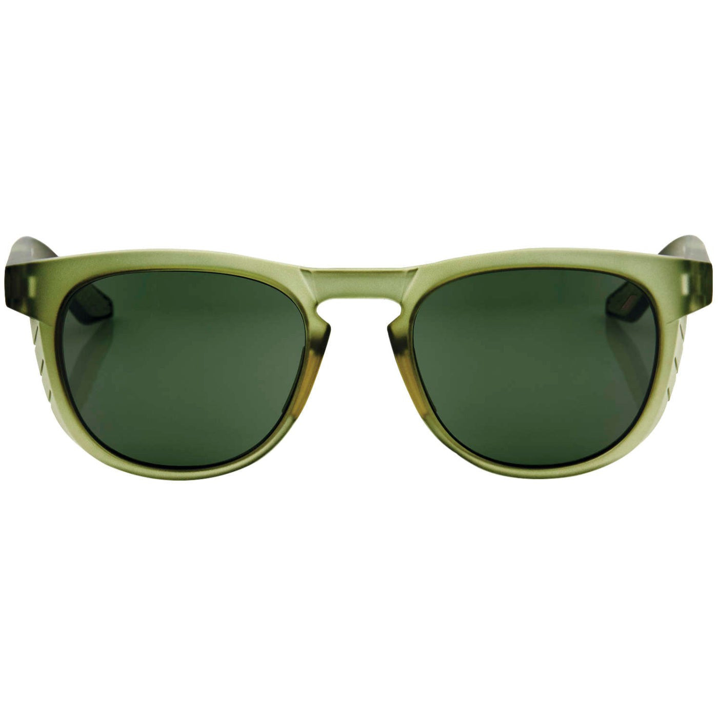 100% Slent Sunglasses Olive Slate with Grey/Green Lens - 61035-296-74