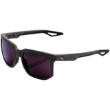 100% Centric Sunglasses Soft Tact Midnight Mauve with Purple Lens - 61027-053-78