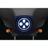 Kuryakyn Orbit Vision 7" LED Headlight Halo Harley 91-2017 Touring Softail Dyna