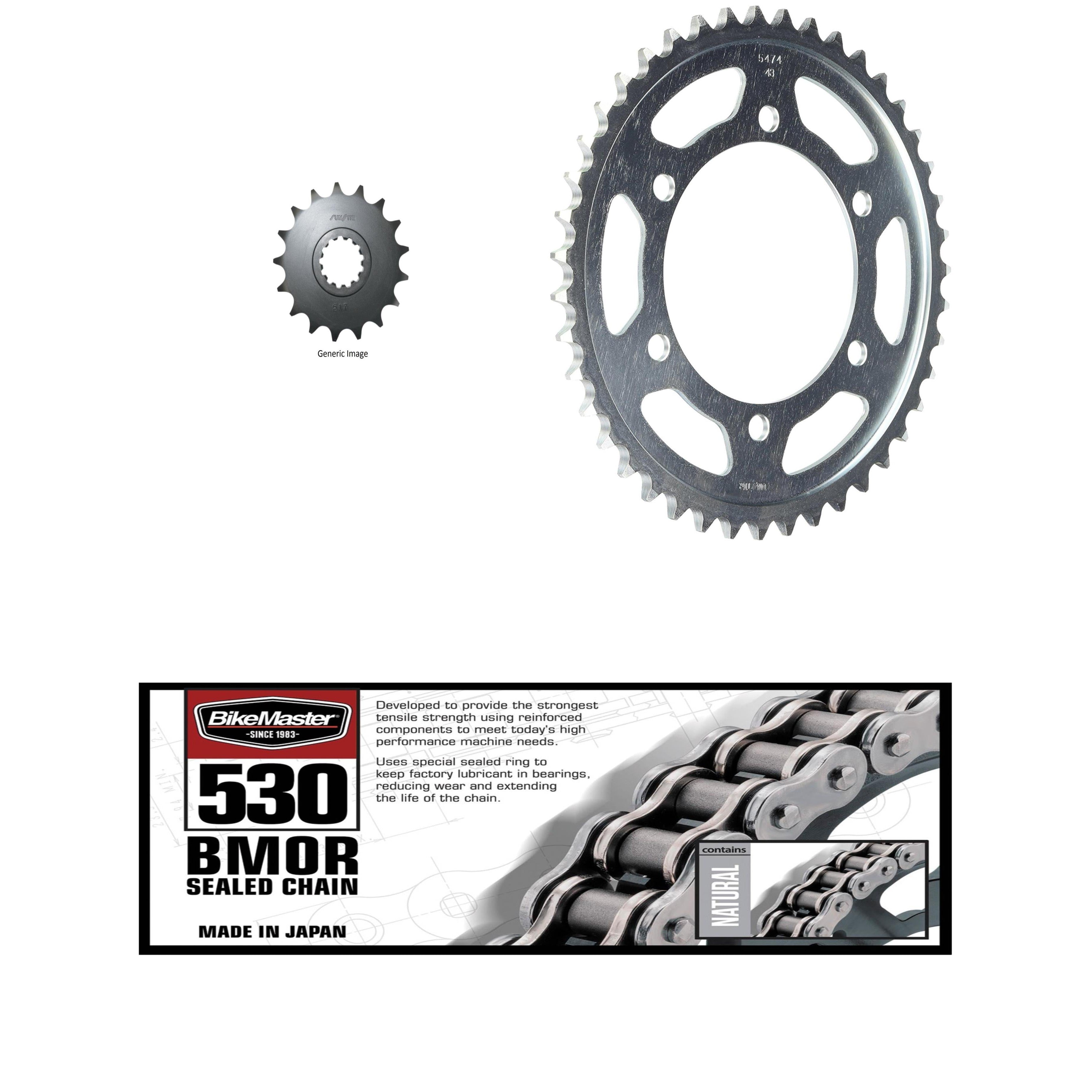 530 BMOR Sealed Chain, Front & Rear Steel Sprocket Kit YAMAHA YZF-R1 1998-2003