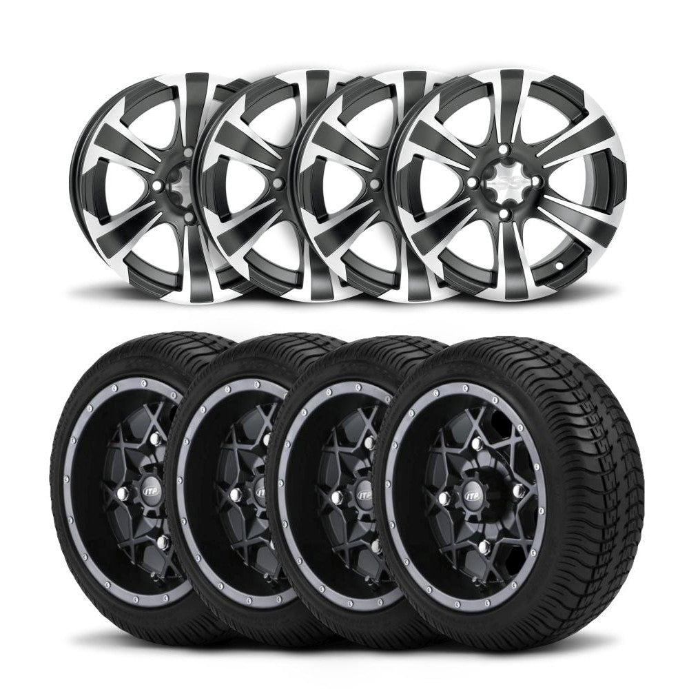 ITP SS312 Alloy 14" Wheels And Ultra GT Bias Tires [205/30-14]