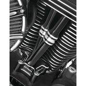 Arlen Ness 10 Gauge Gloss Black Pushrod Covers for Harley 99-15 Twin Cam Set 4