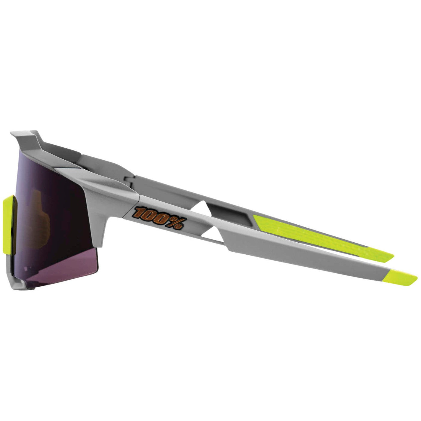 100% Speedcraft Sunglasses Soft Tact Midnight Mauve with Purple Lens - 61001-053-78