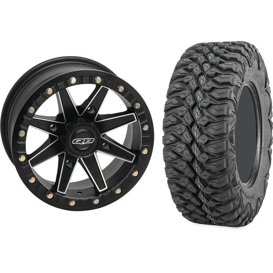 Set of 2 Mounted Wheel and Tire Kit Wheel: 14x7 4+3 4/156 Tire: 30x10-14 8 Ply
