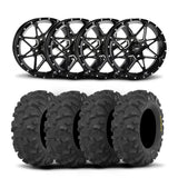 Llantas ITP Tornado de 15" en negro mate y neumáticos Blackwater Evolution [30x10-15]