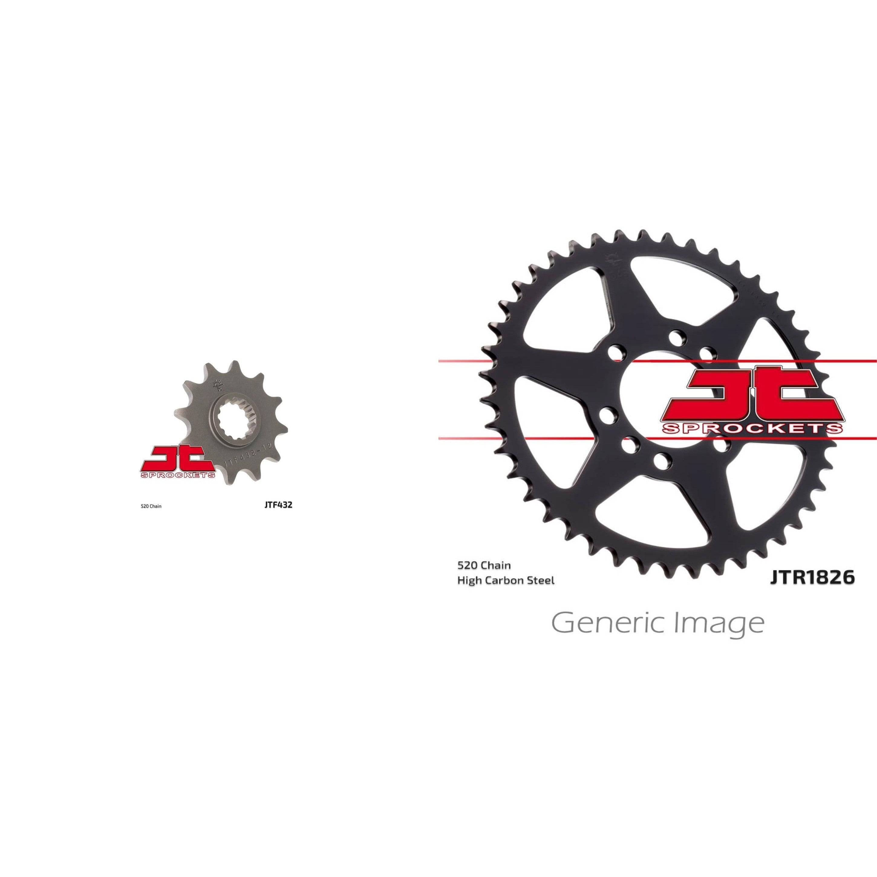 Kit de piñón de acero delantero y trasero para ATV/UTV SUZUKI LT250R QuadRacer 1985-1990
