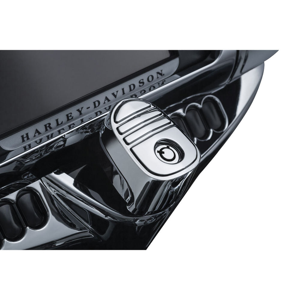 Kuryakyn Chrome Tri-Line Ignition Switch Cover Harley Touring Bagger FLH 14-2018