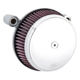Arlen Ness Big Sucker Smooth Steel Chrome Air Filter Kit With Steel Cover