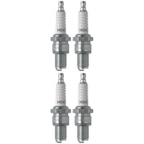 Set 4 NGK Standard Spark Plugs for Kawasaki KX125-B 1983 Engine 125cc