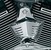 KURYAKYN CHROME V SHIELD HORN COVER FOR 1995-2016 STOCK HORN HARLEY DAVIDSONS HD