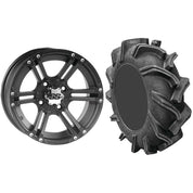 Set of 2 Mounted Wheel and Tire Kit Wheel: 14x6 4+2 4/110 Tire: 28x9-14 6 Ply