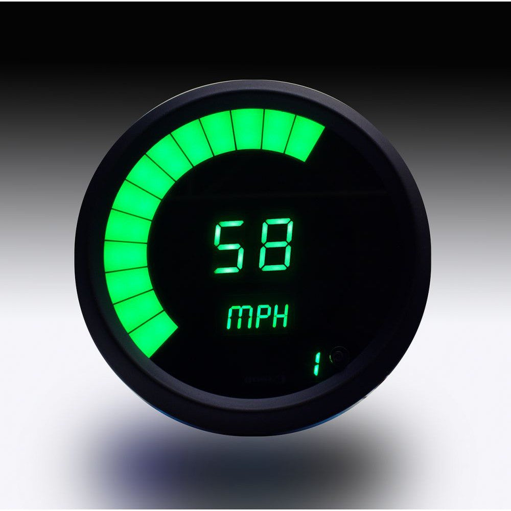 Intellitronix Speedometer/Tachometer Combo in Black Bezel with Programmable Memory - Green