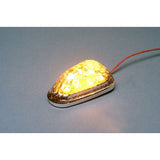 LED MINI-MARKER LIGHT TRIANGLE BLACK AMBER (6 LEDS)