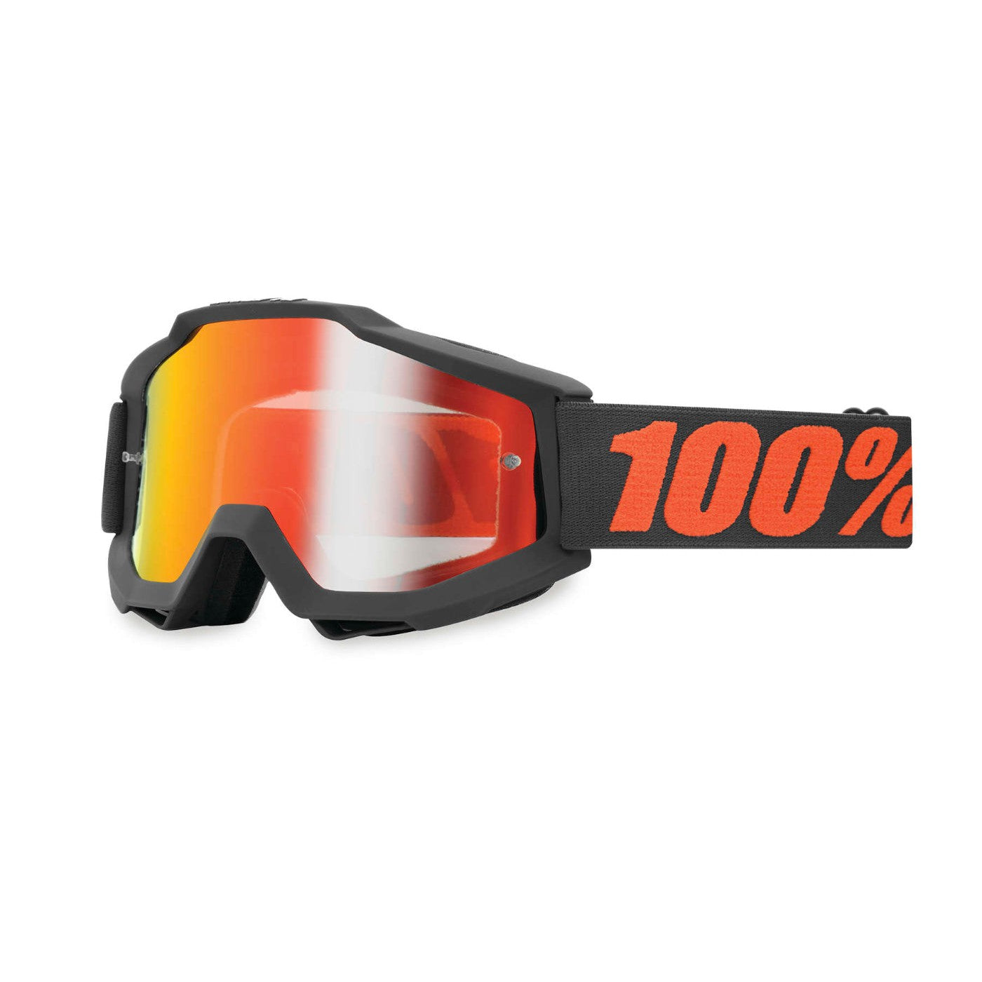 100% Gen1 Accuri Goggles Gunmetal with Red Mirror Lens - 50210-025-02