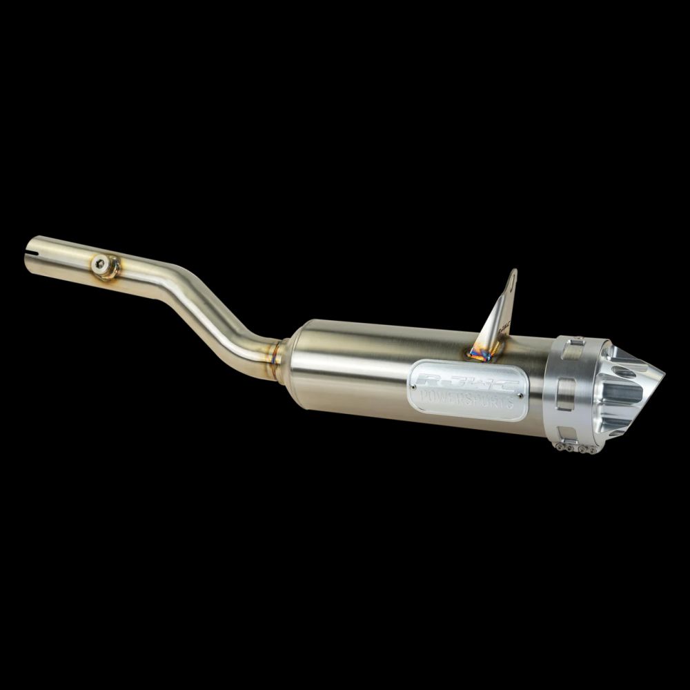 RJWC Mud Edition Single Slip On Exhaust With Billet Air Lid And Gas Cap 2.0 For Can Am Outlander G2