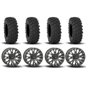 System 3 SB-4 Beadlock Matte Black 15" Wheels And XTR370 Tires [32x10-15]