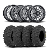 ITP Momentum 15" Machined Black Wheels And Blackwater Evolution Tires [30x10-15]