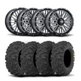 ITP Momentum 15" Machined Black Wheels And Blackwater Evolution Tires [30x10-15]