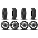 Llantas System 3 SB-5 Beadlock color gris metalizado de 15" y neumáticos XC450 [32x10R-15]