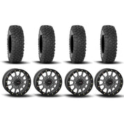 System 3 SB-5 Beadlock Gun Metal Grey 15" Wheels And XC450 Tires [33x10R-15]