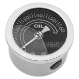 Kit de manómetro de aceite de corte profundo cromado de 1,75 pulgadas Arlen Ness 15-665