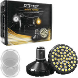 Kit de intermitentes y lentes LED XK Glow, doble bala, blanco/ámbar - XK1157B-WA-C