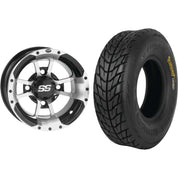 Set of 2 Mounted Wheel and Tire Kit Wheel: 10x5 3+2 4/144 Tire: 21x7-10 4 Ply